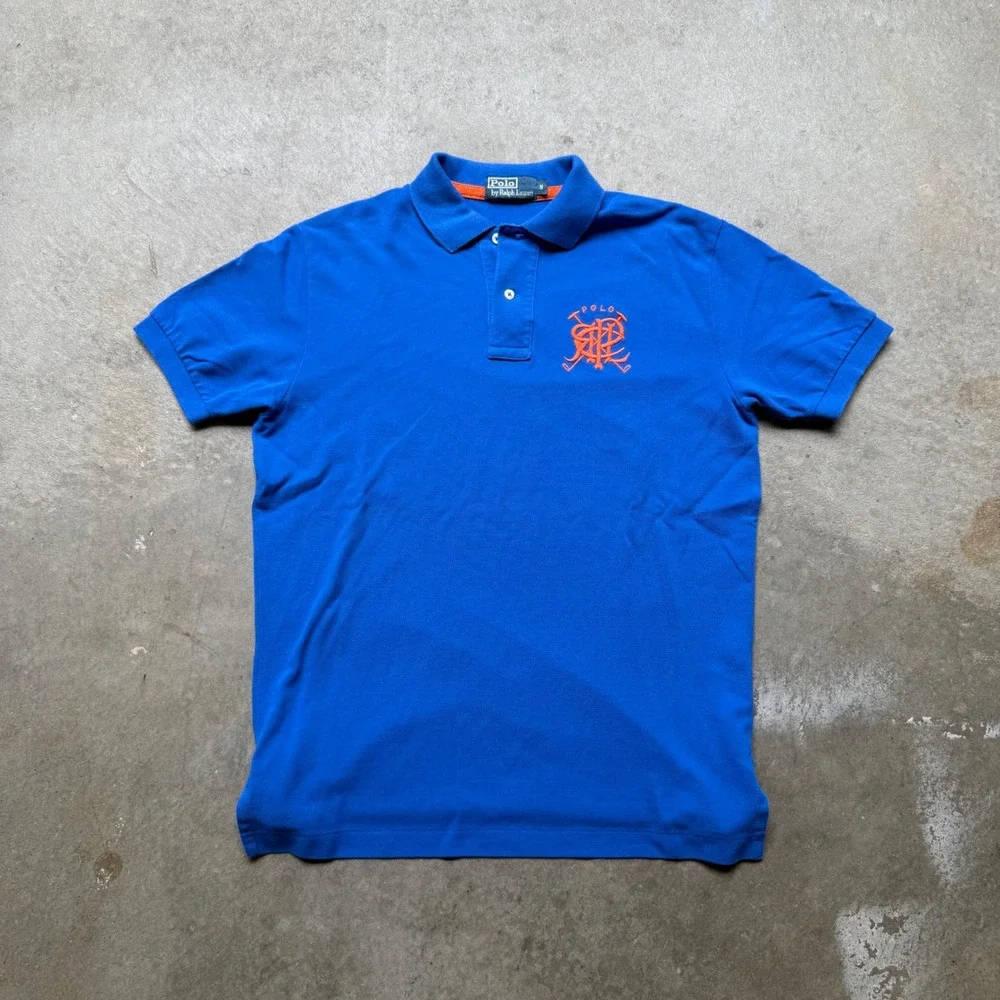 Vintage Polo Ralph Lauren Mens Small Golf Crest Logo Polo Shirt